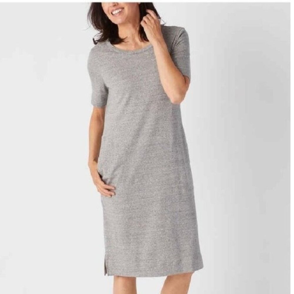 Duluth Sweater Mini Dress in Heathered Grey